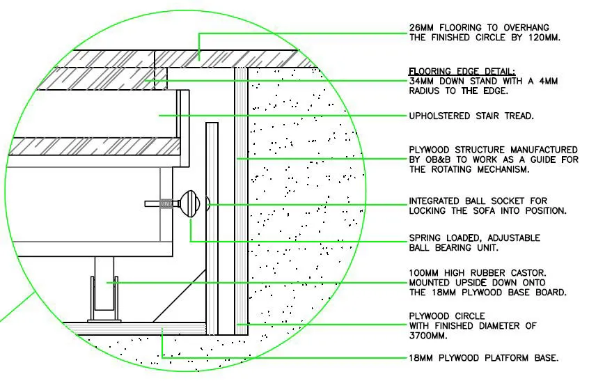 Sofa section drawings Sofa section drawings